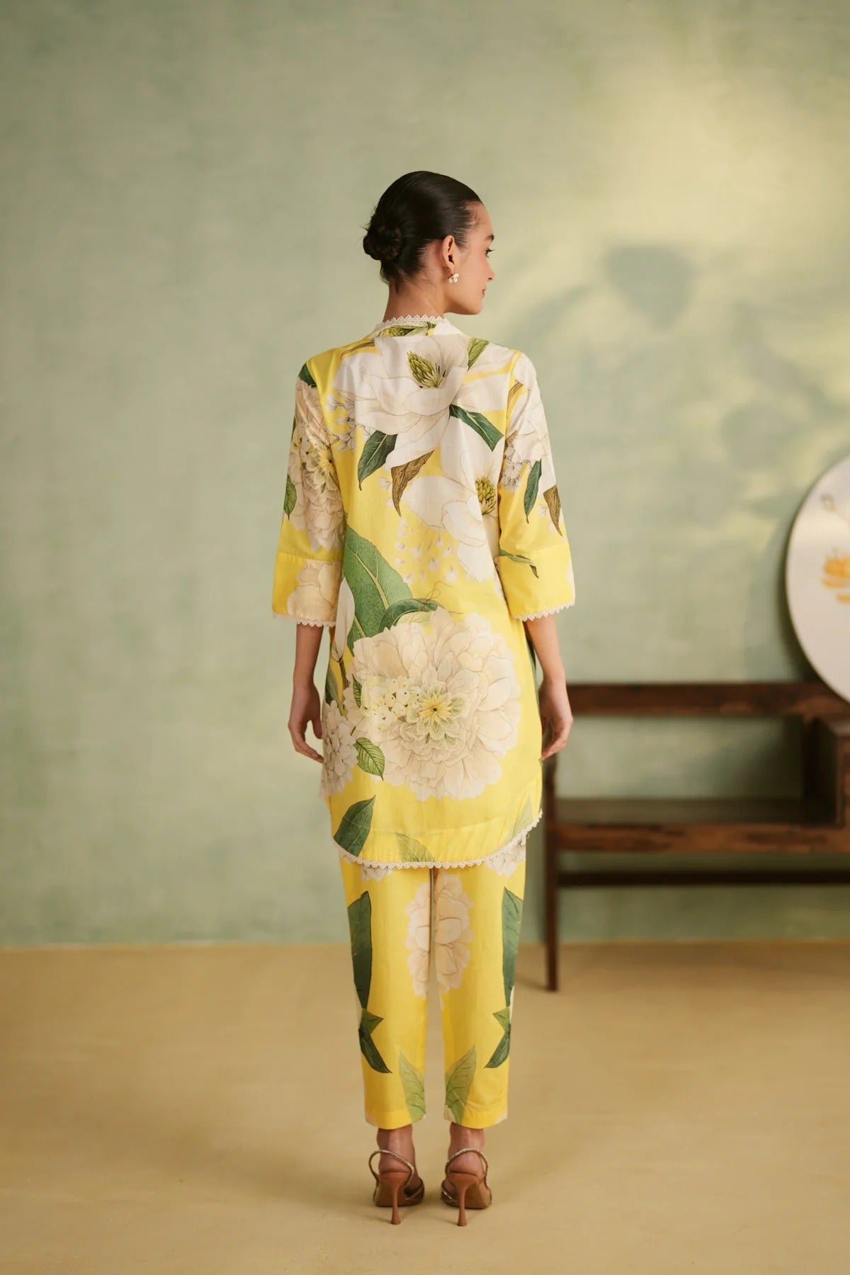 Elegant Summer Floral Kurti Co-Ord Set with Dupatta