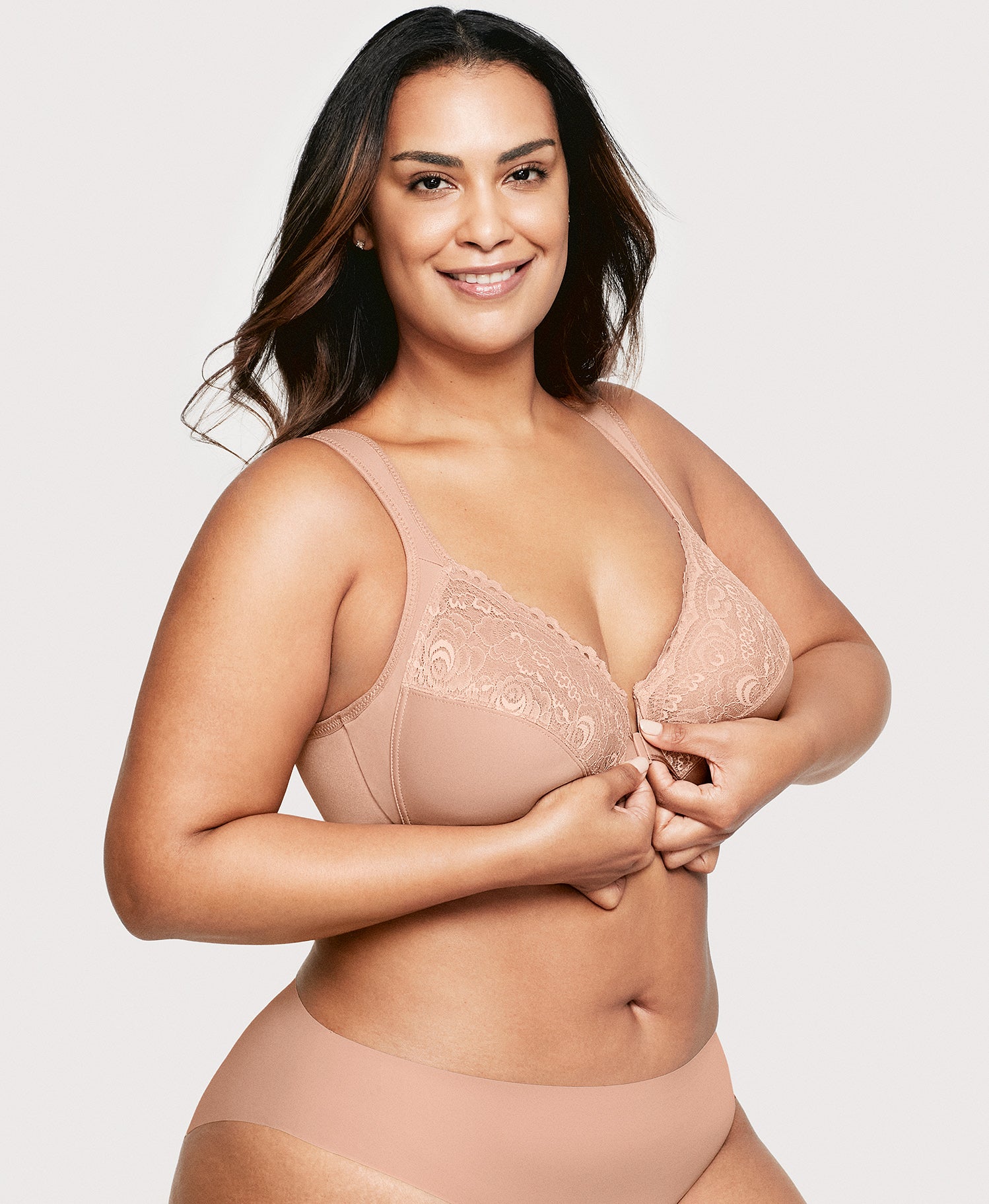 Front-Closure WonderWire Bra Cappuccino