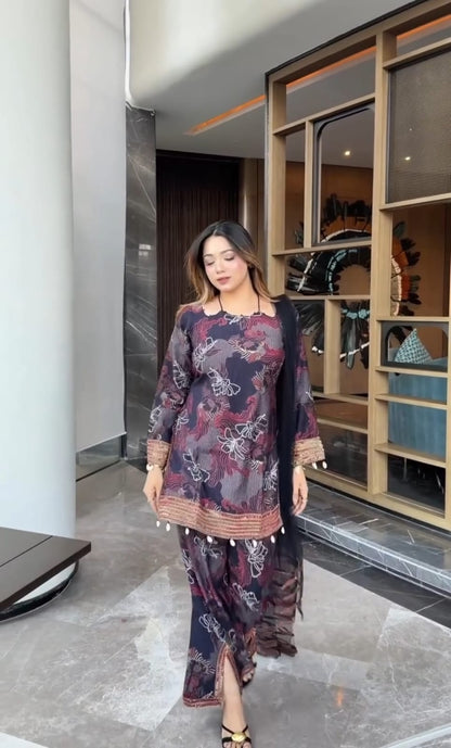 Women Digital Print  Kurta Suit Set