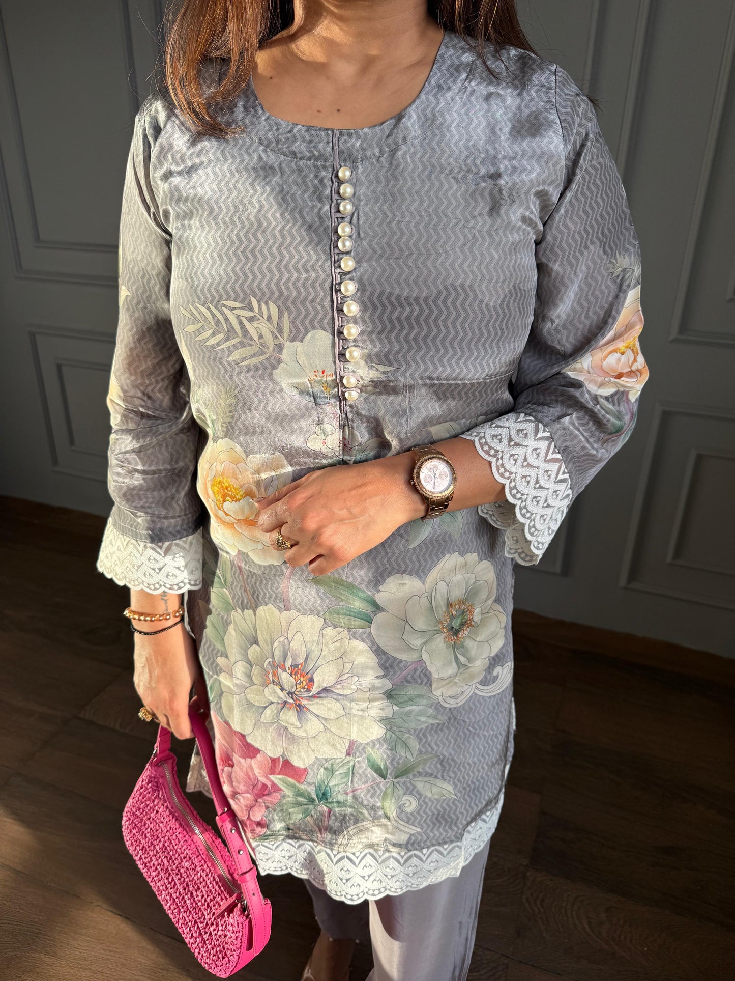 Crepe co-ord set with farshi pants (Syeda)