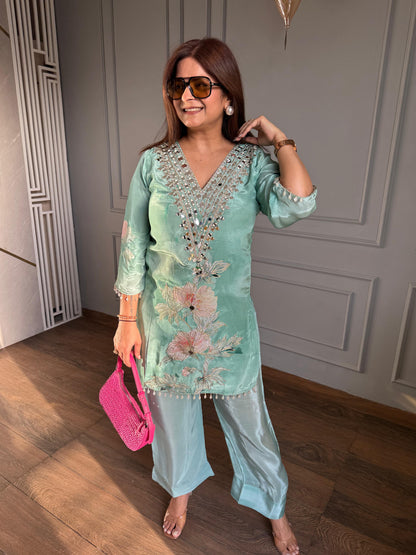 Crepe co-ord set with farshi pants (Syeda)