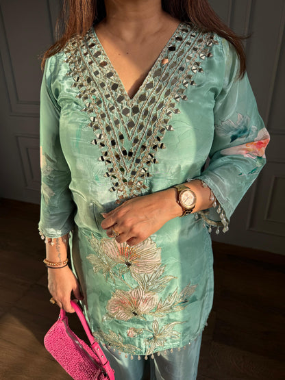 Crepe co-ord set with farshi pants (Syeda)
