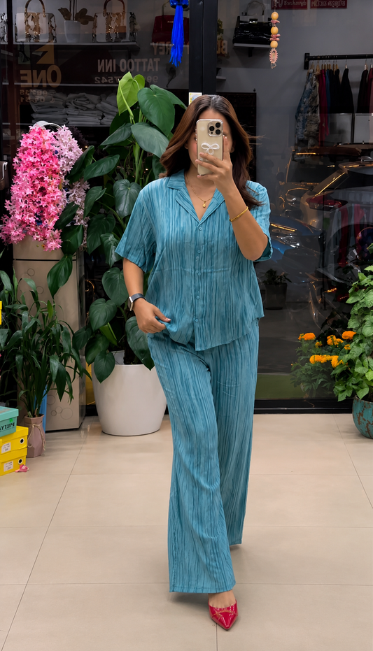 Sky Pure Linen Co-ord Set