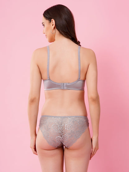 Shine Luxury Padded Bra & Panty Set | Elegant Smooth Fit Lingerie (BUTTER SHINE PAD SET)