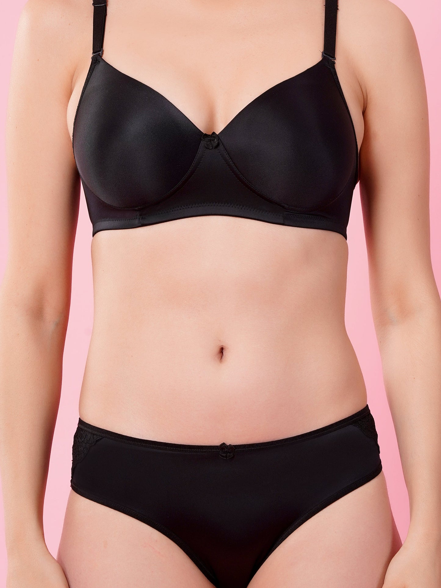 Shine Luxury Padded Bra & Panty Set | Elegant Smooth Fit Lingerie (BUTTER SHINE PAD SET)