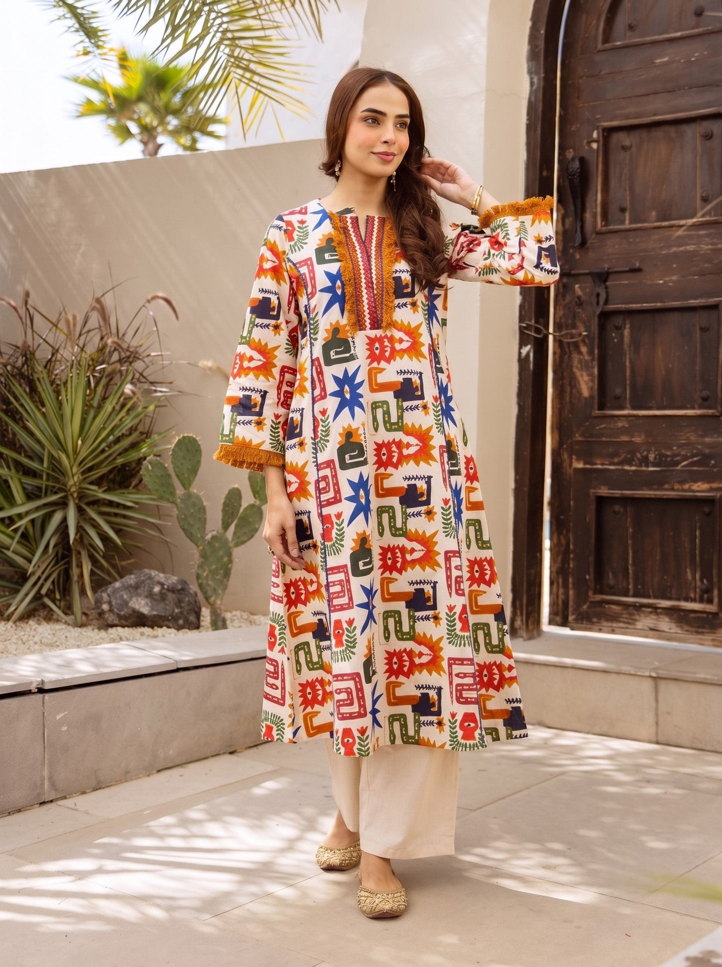 Karen Artsy cotton kurta pant set
