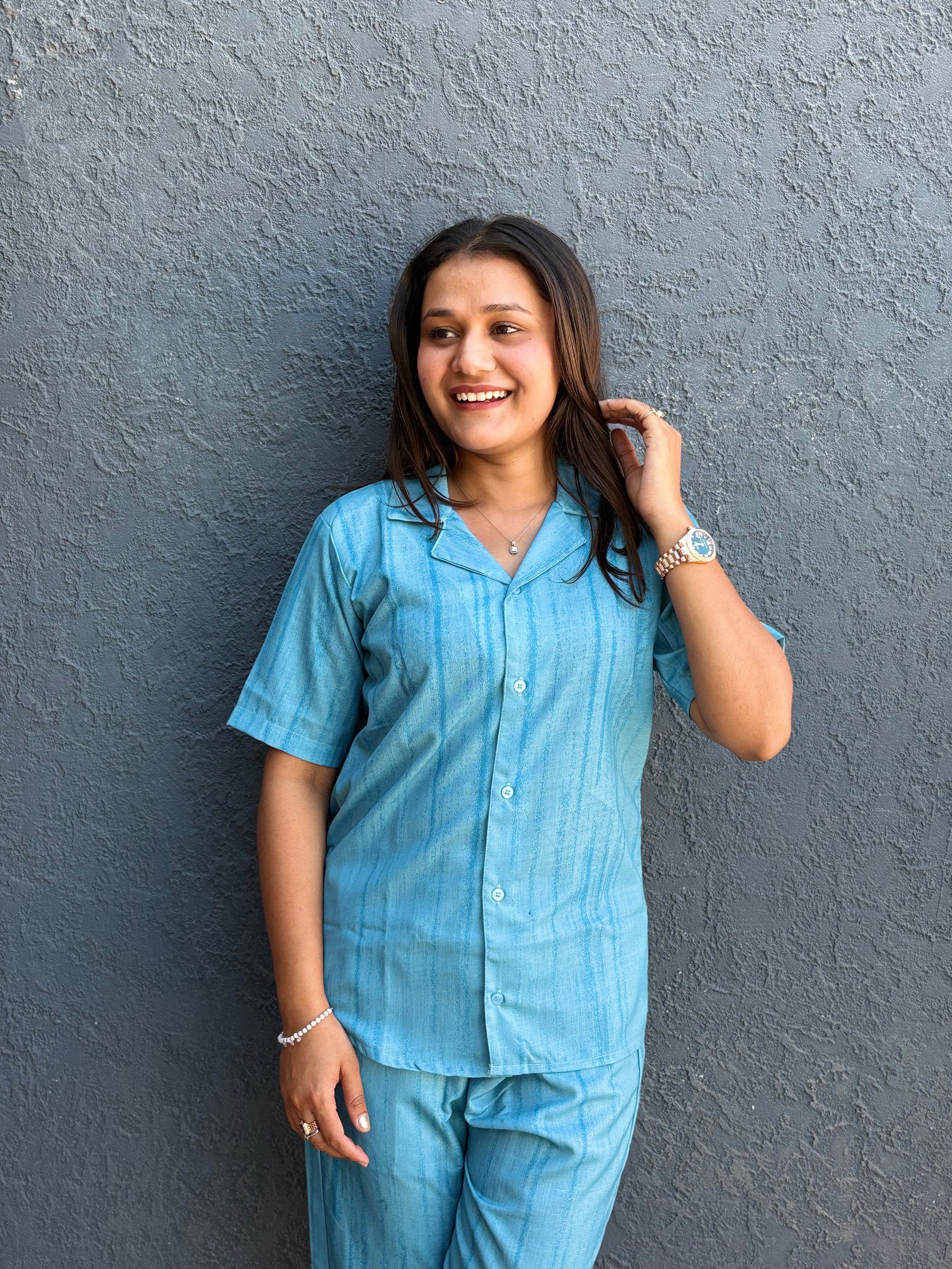 Pure Linen Designer  Co-ord Set