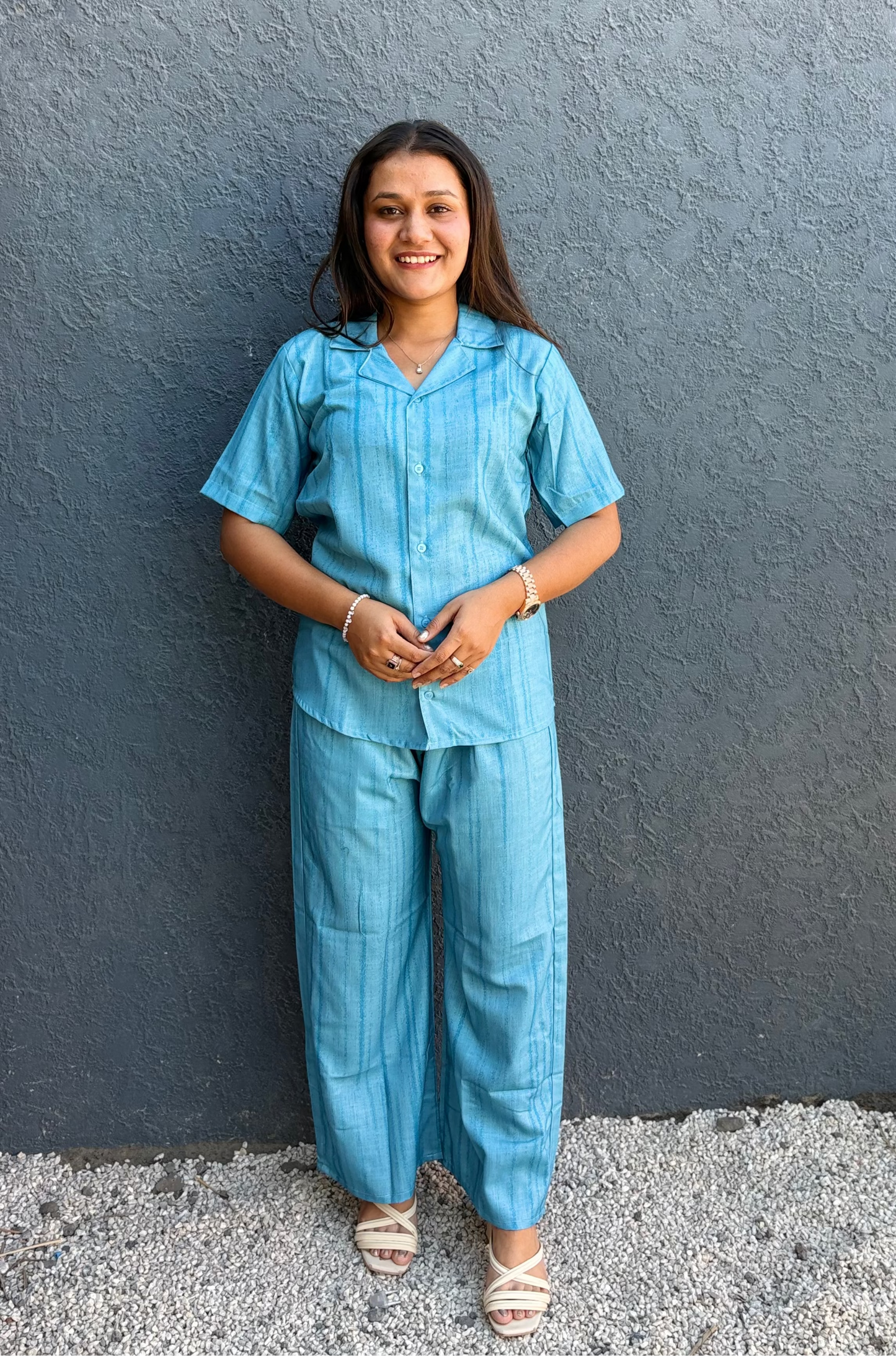 Pure Linen Designer  Co-ord Set