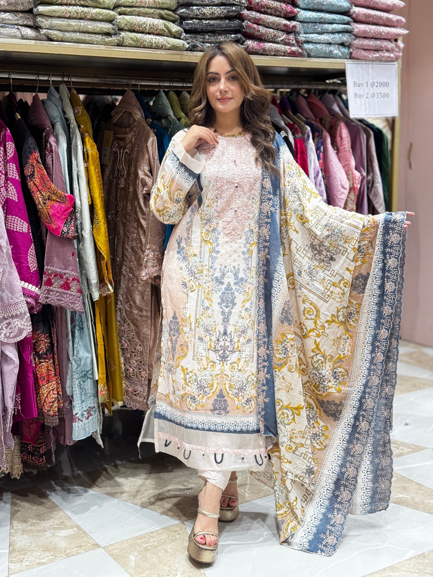 Saba grace suit - Pakistani lawn cotton