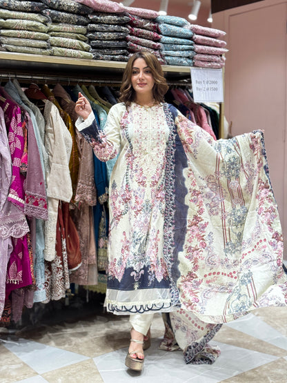 Ziwah suit - Pakistani lawn cotton