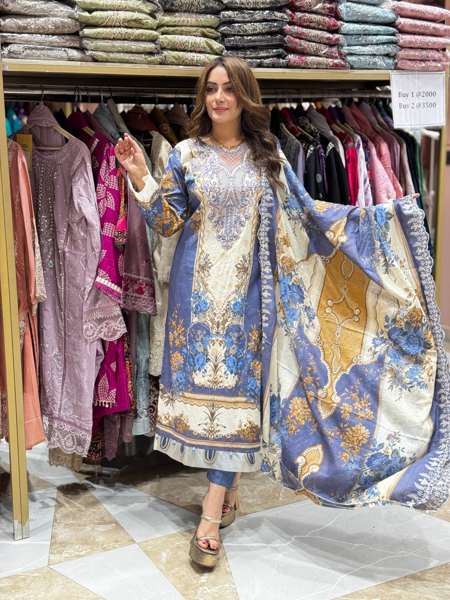 Meherbaan suit - Pakistani lawn cotton