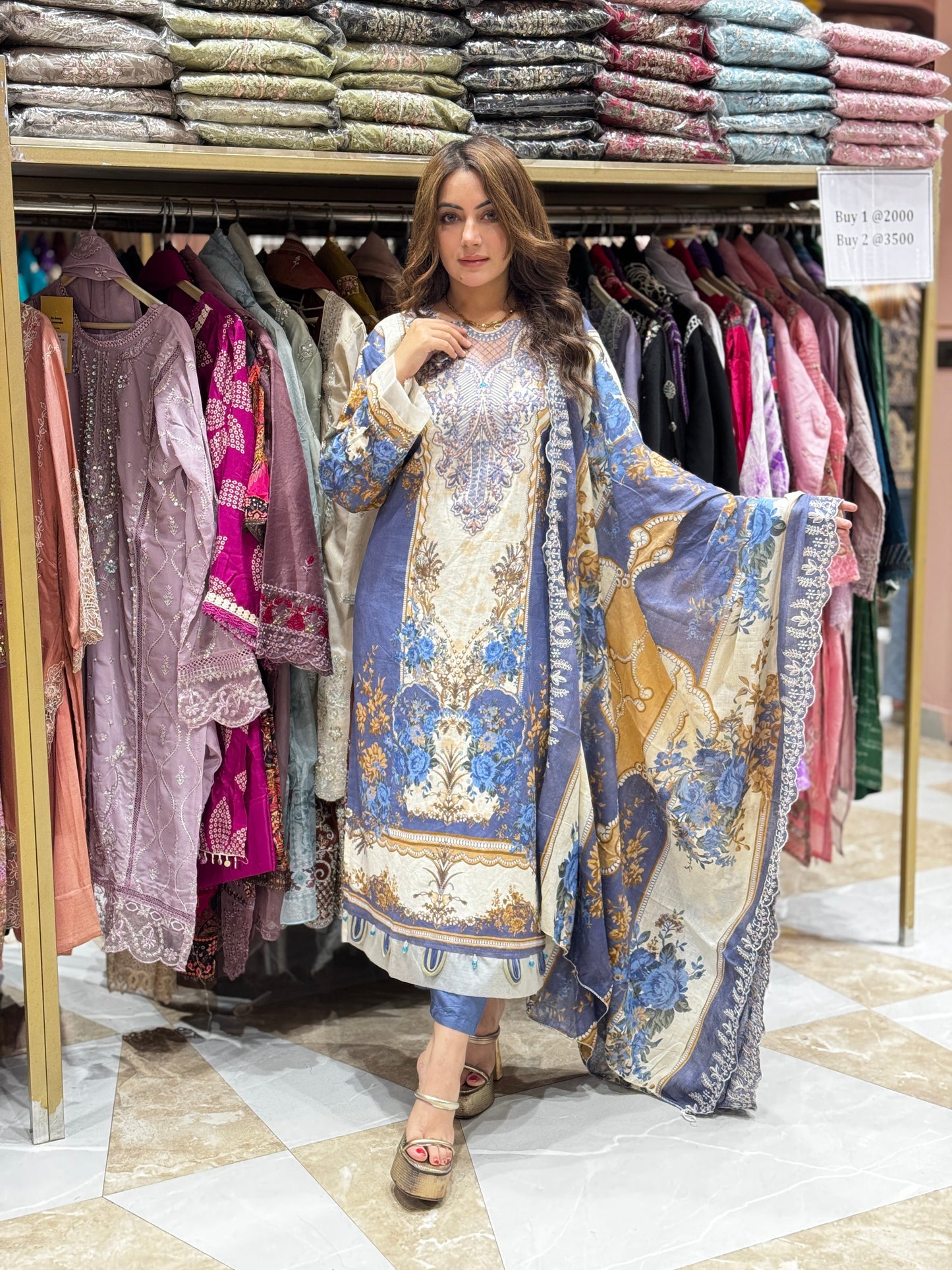 Meherbaan suit - Pakistani lawn cotton