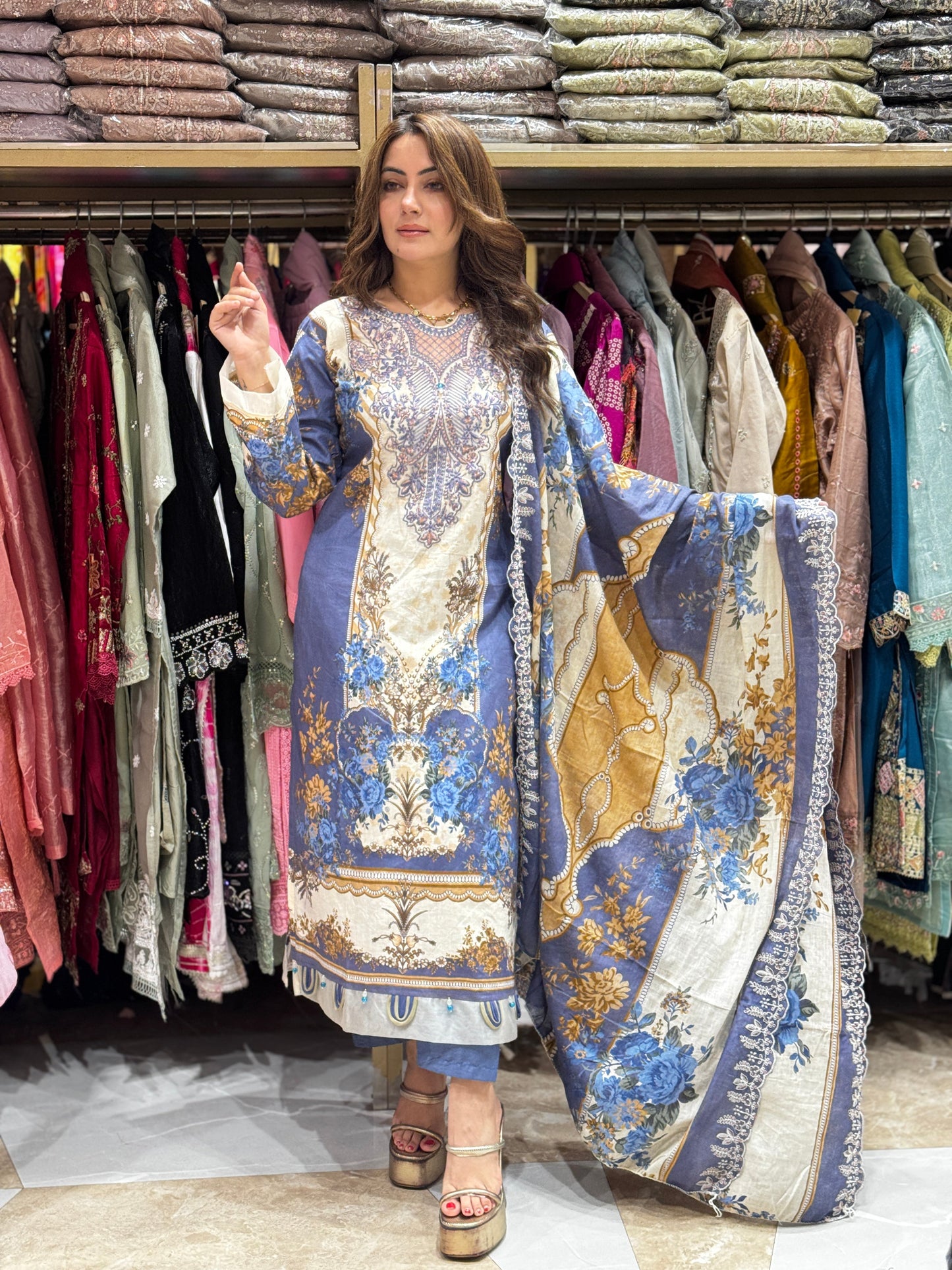 Meherbaan suit - Pakistani lawn cotton