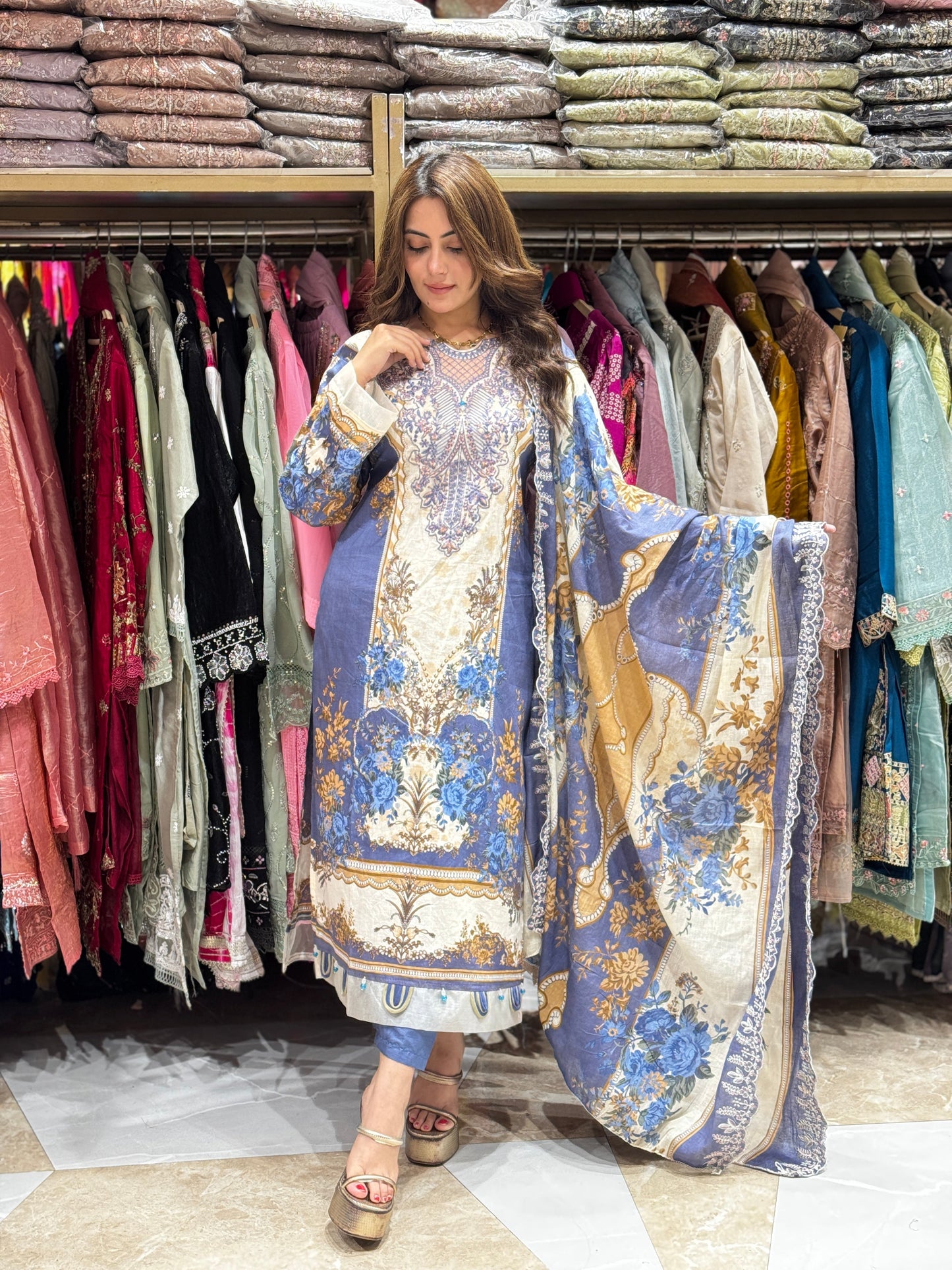 Meherbaan suit - Pakistani lawn cotton