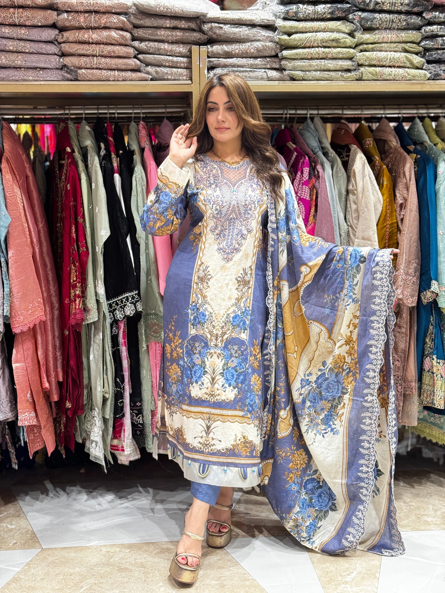 Meherbaan suit - Pakistani lawn cotton
