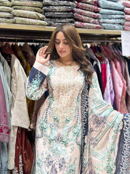 Hoor elegance suit - Pakistani lawn cotton