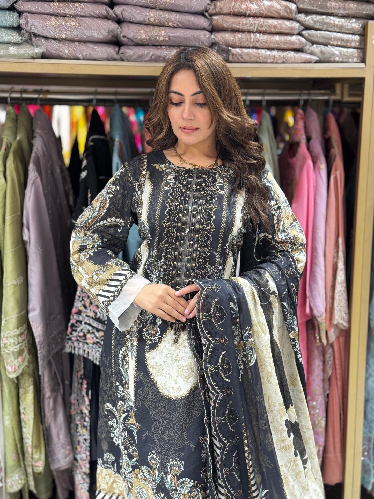 Rukhsar Radiance suit - Pakistani lawn cotton