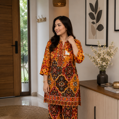 Premium Ethnic Printed Kurta Pant Set
