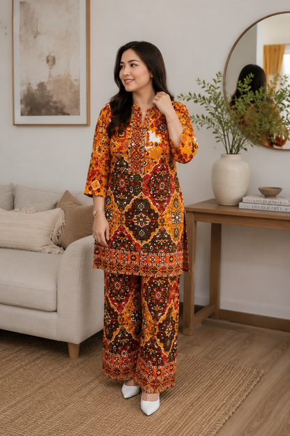 Premium Ethnic Printed Kurta Pant Set