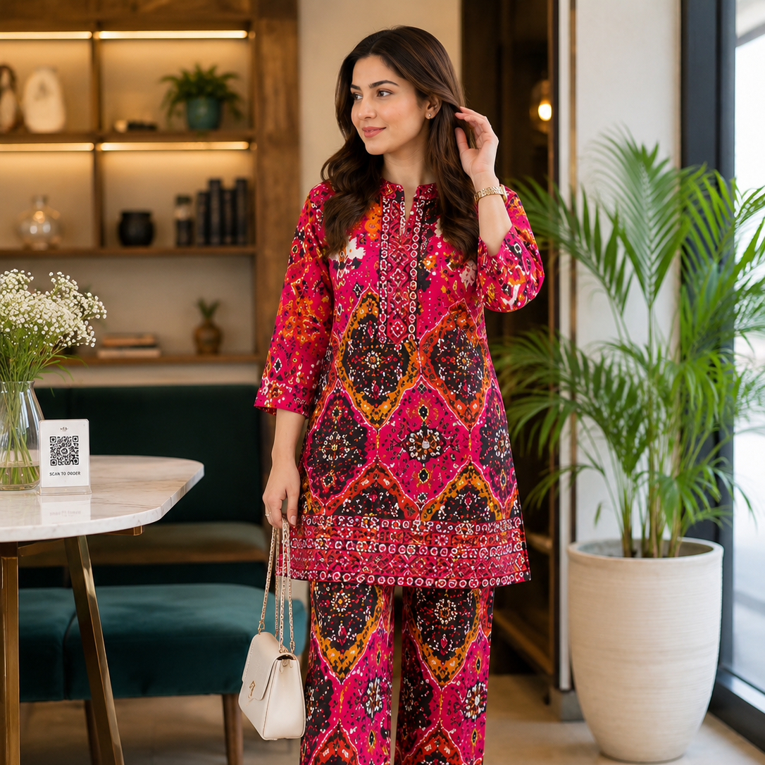 Premium Ethnic Printed Kurta Pant Set