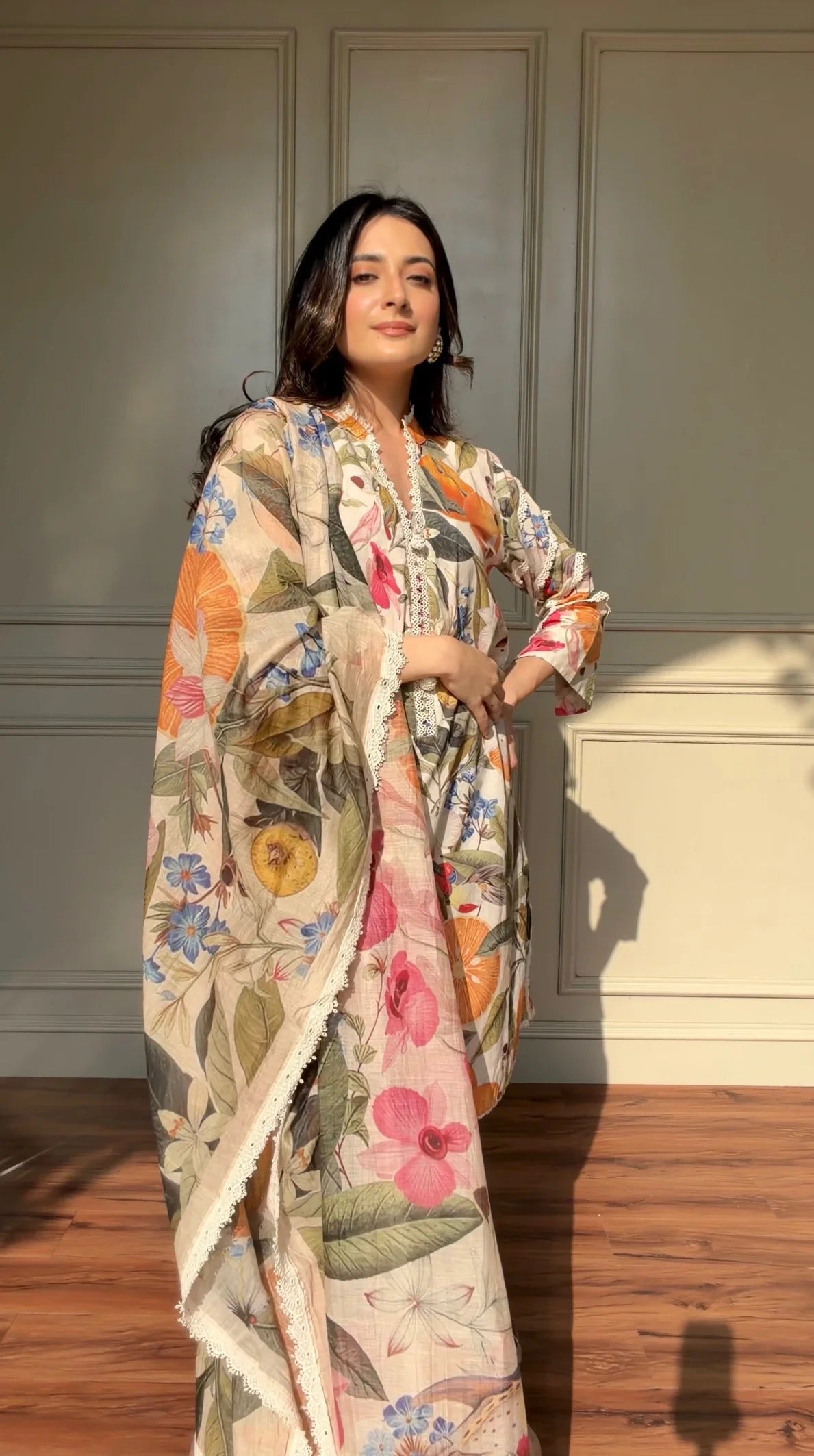 Royal Petal Ensemble summer kurta set